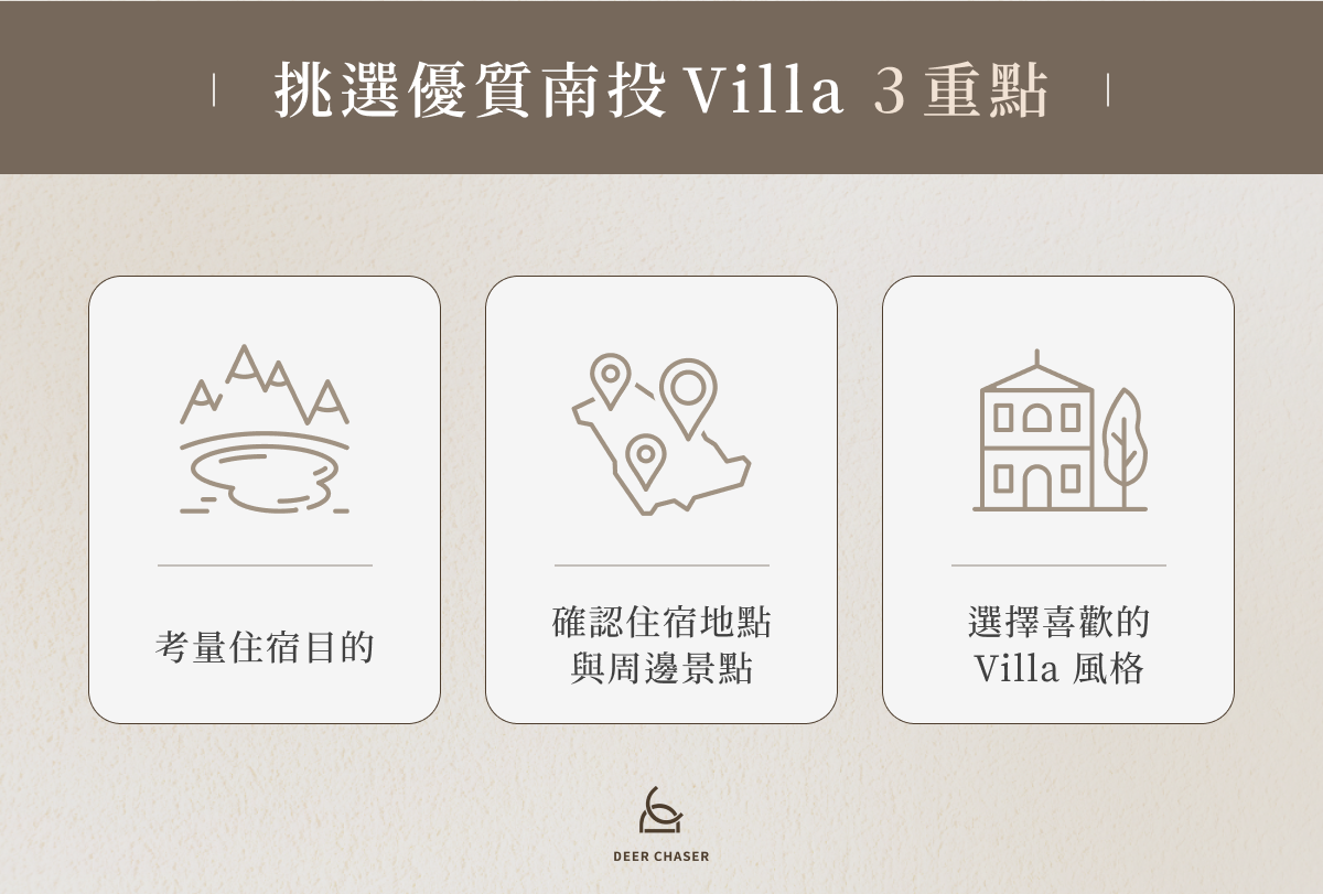 挑選優質南投 Villa 3 重點