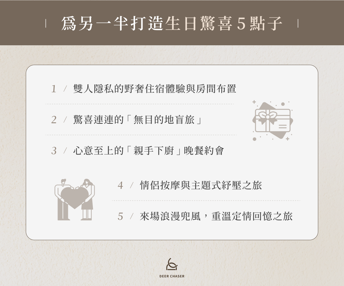 為另一半打造生日驚喜 5 點子